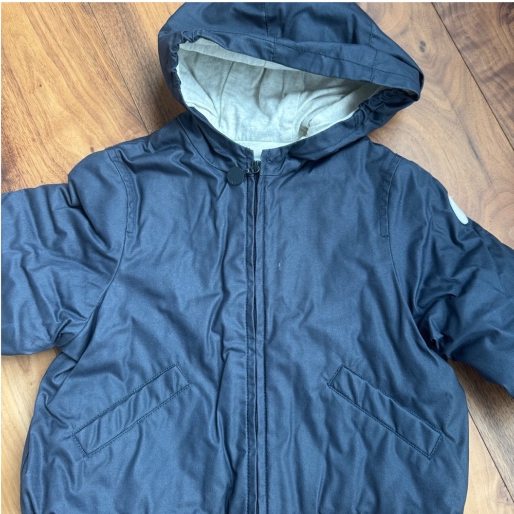 Navy Blue Hooded bonpoint jacket